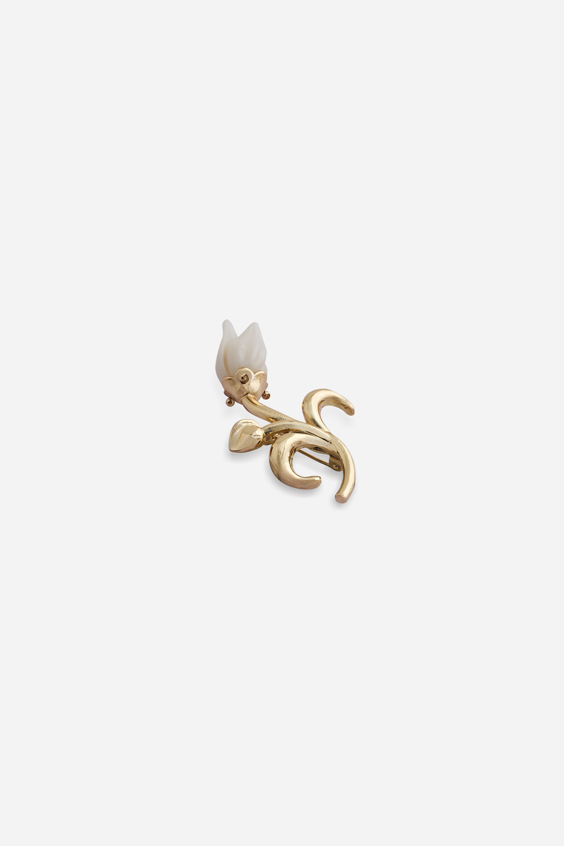 Gold Flower Stem Brooch, , image 2