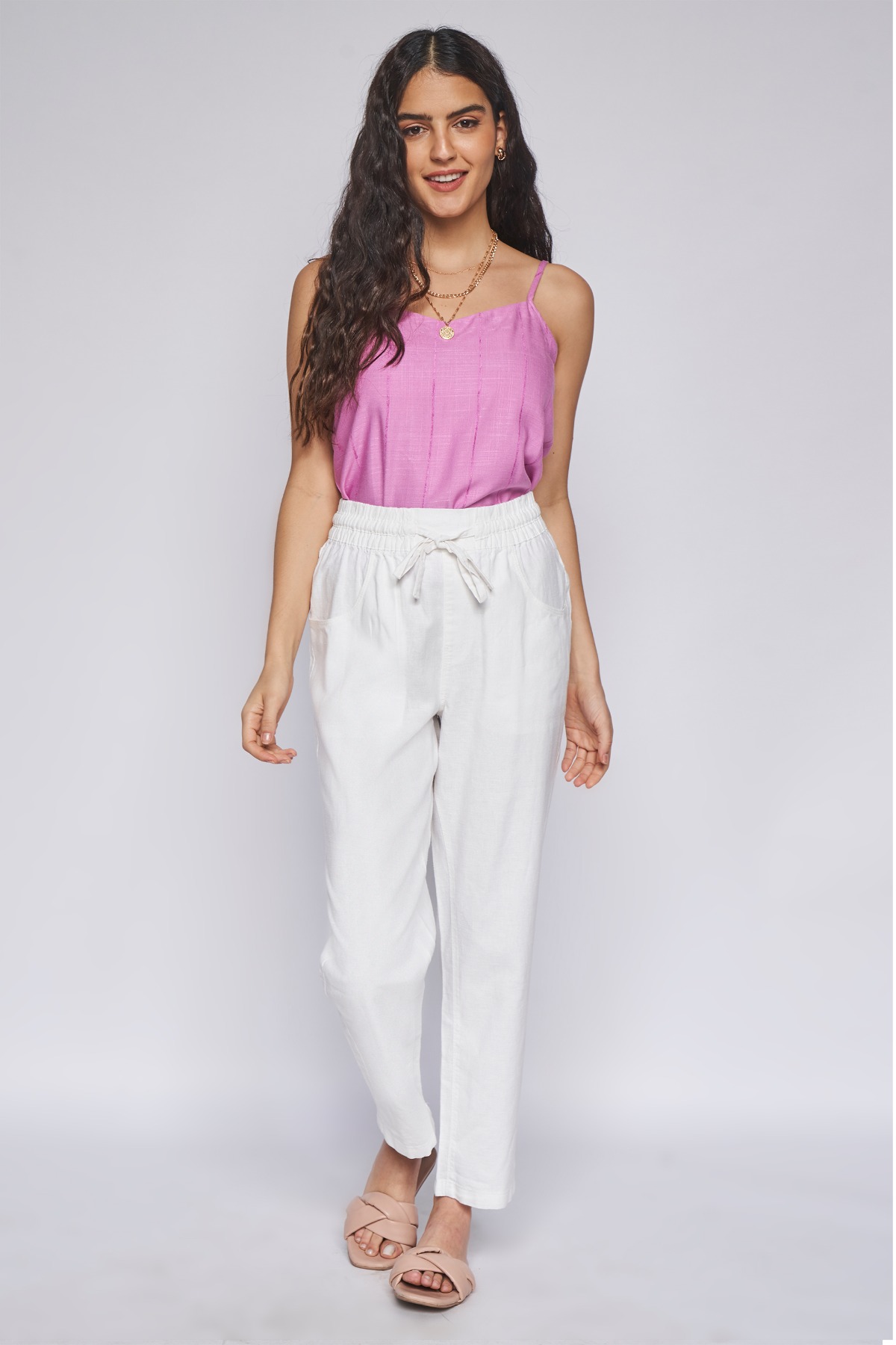 4 - Lilac Self Design Straight Top, image 4